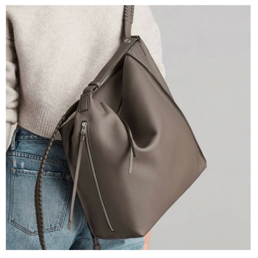 ALLSAINTS Akita small backpack/ handbag in Grey | NWT - Picture 2 of 9
